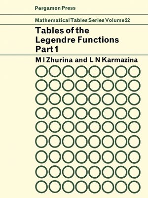 cover image of Tables of the Legendre Functions P—½+it(x)